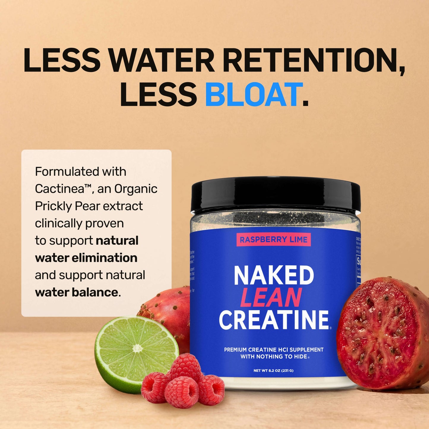Raspberry Lime Creatine HCl Powder - Raspberry Lime for Simple Pre - or Post - Workout Routines