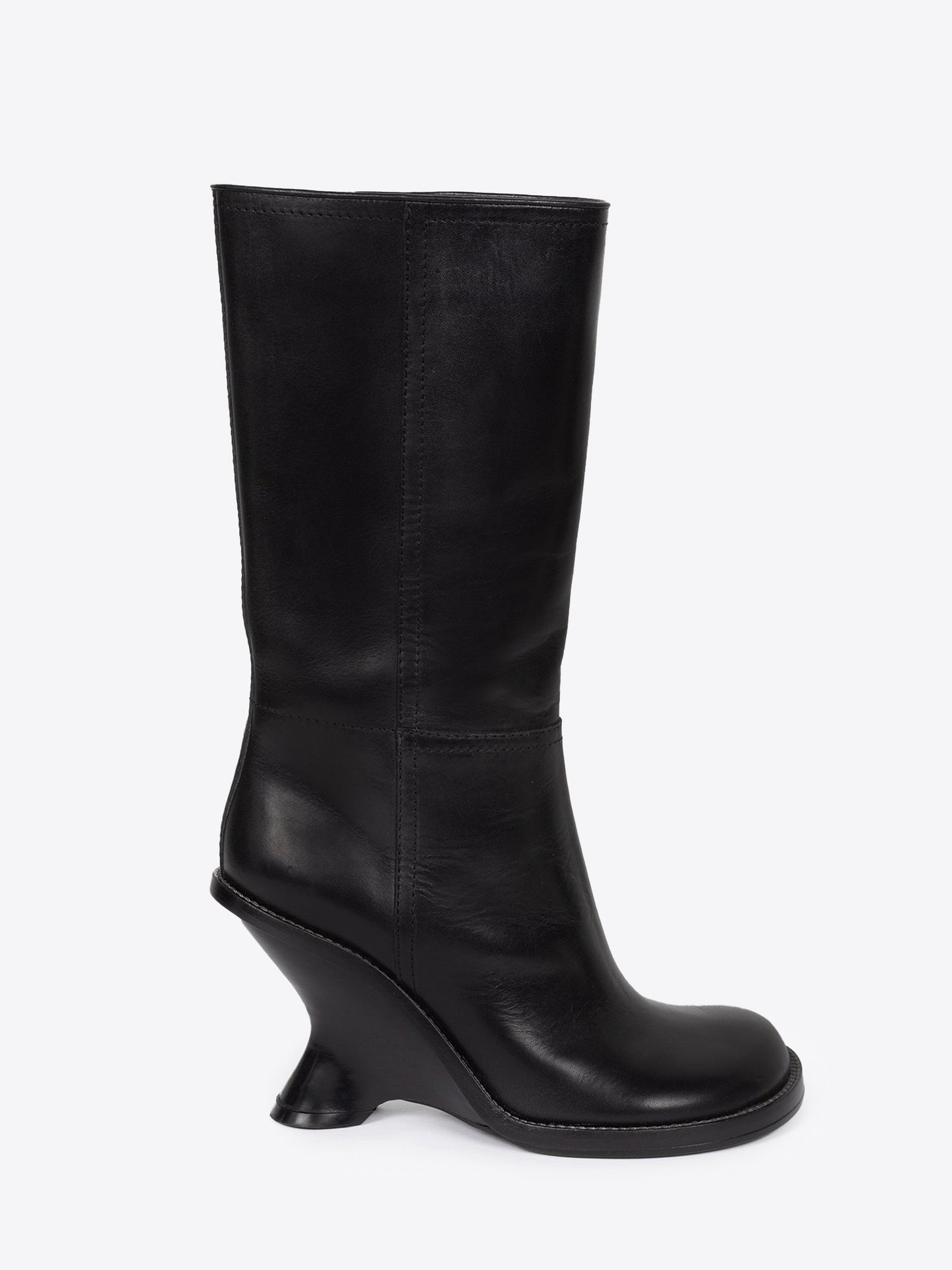 Leather Wedge Boots