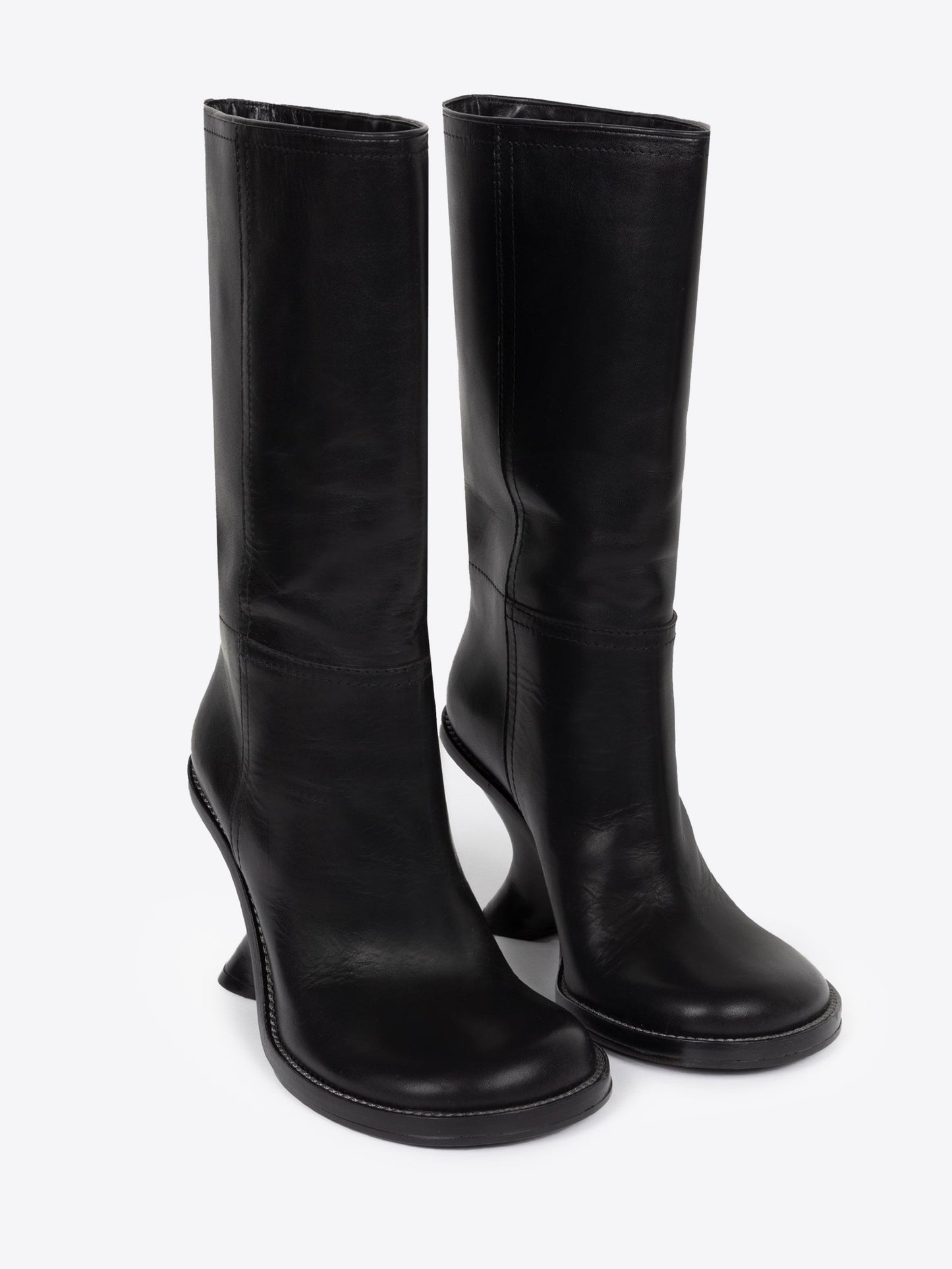 Leather Wedge Boots