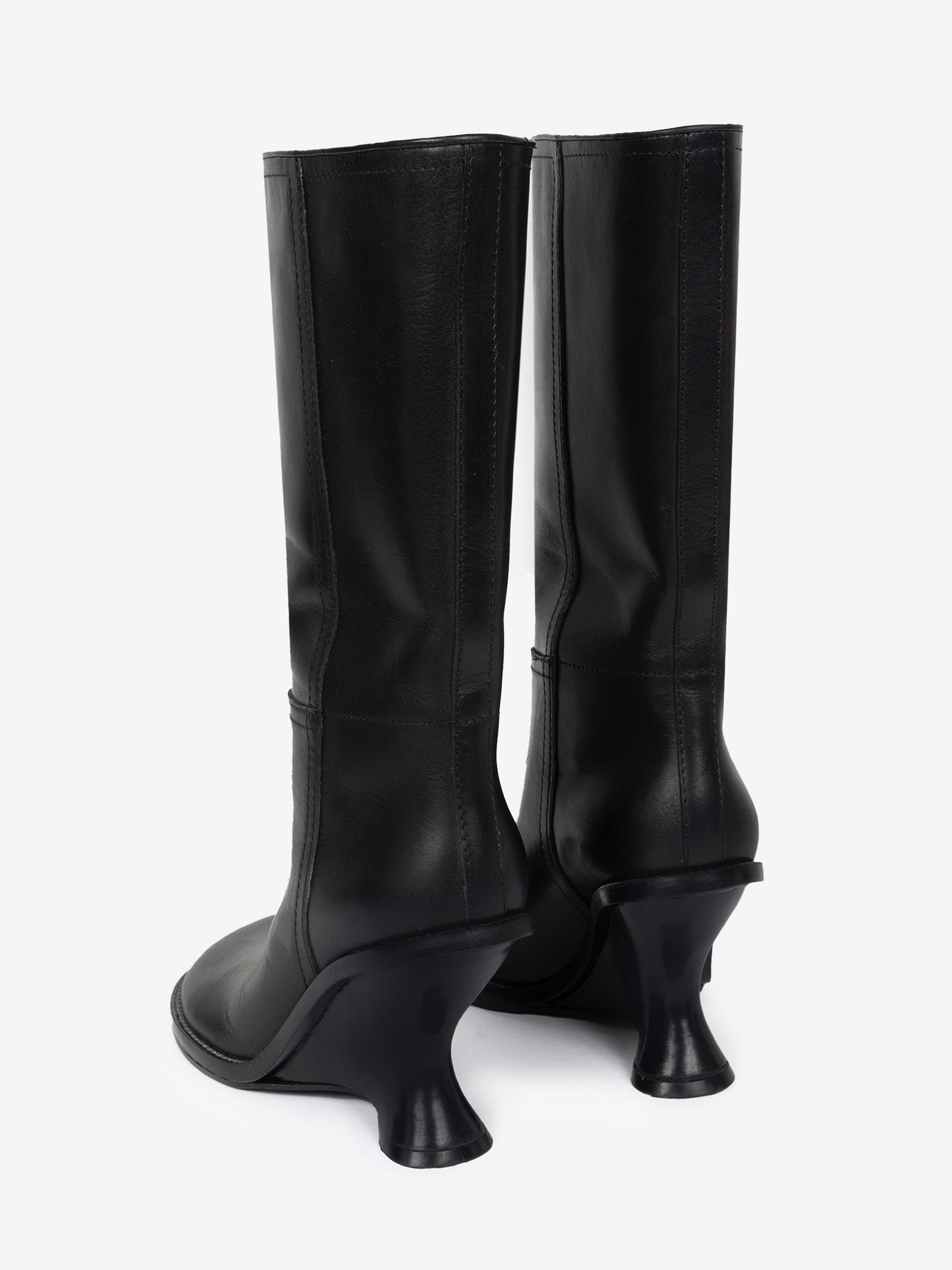 Leather Wedge Boots