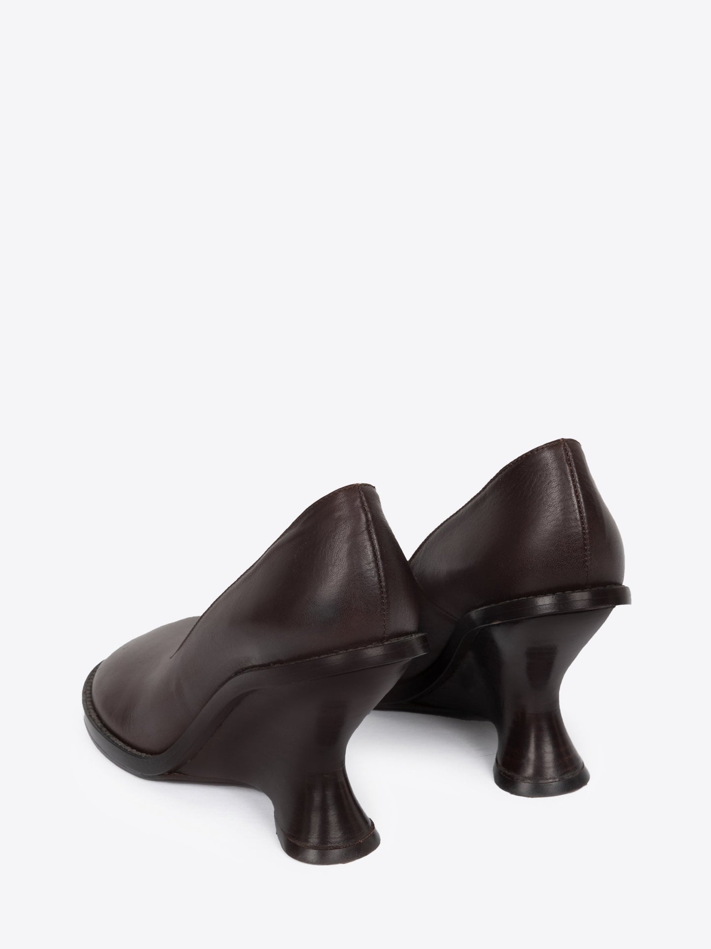 Leather Wedge Pumps