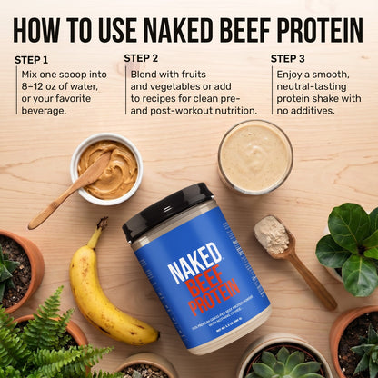 Beef Protein Powder - Unflavored for Convenient Daily Protein Mixing