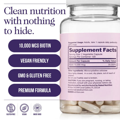 Daily Biotin Supplement - Biotin for Simple Daily Nutrition Routines