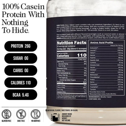 Micellar Casein Protein Powder - Unflavored - Standard Size for Convenient Daily Protein Mixing