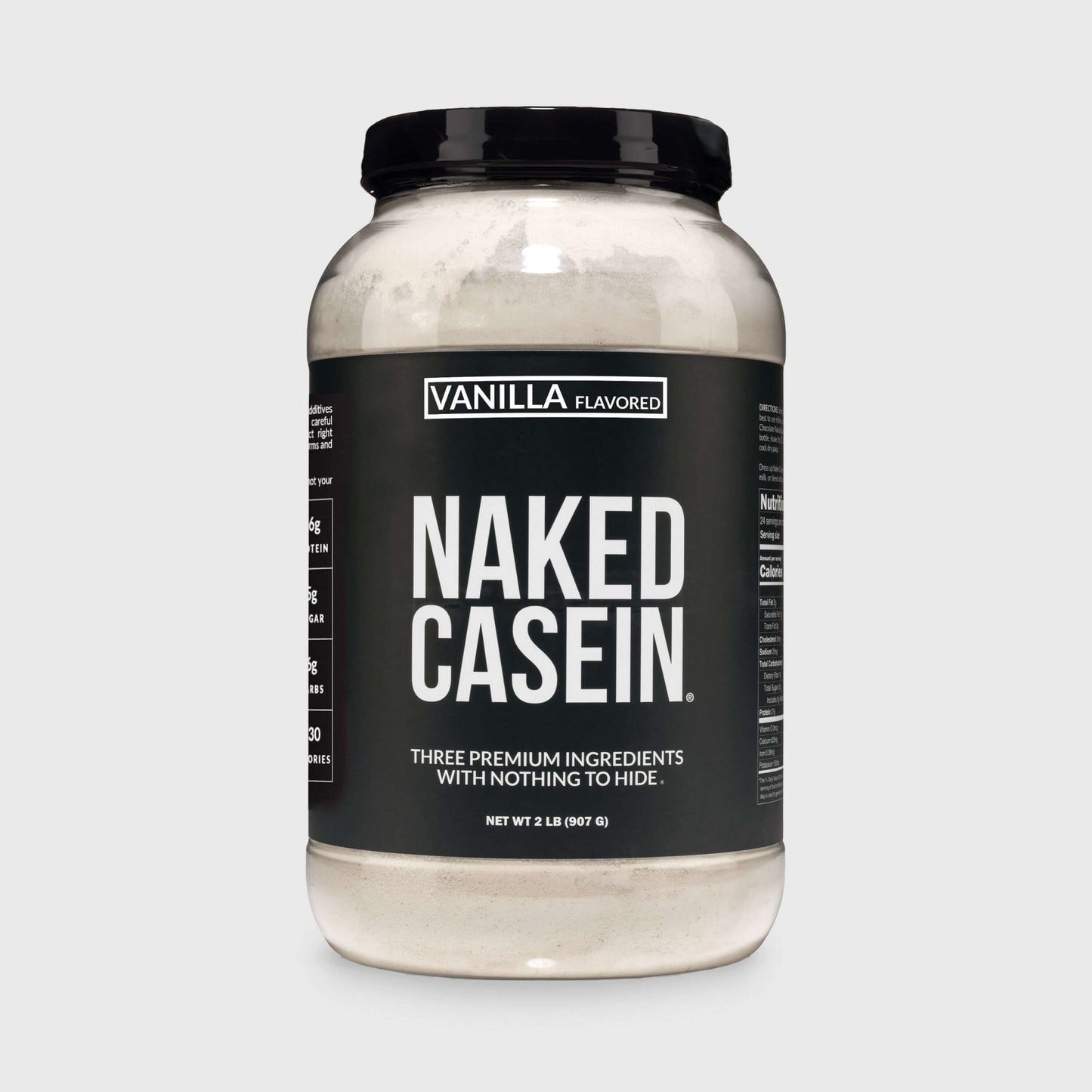 Vanilla Casein Protein Powder - Vanilla - Standard Size for Convenient Daily Protein Mixing