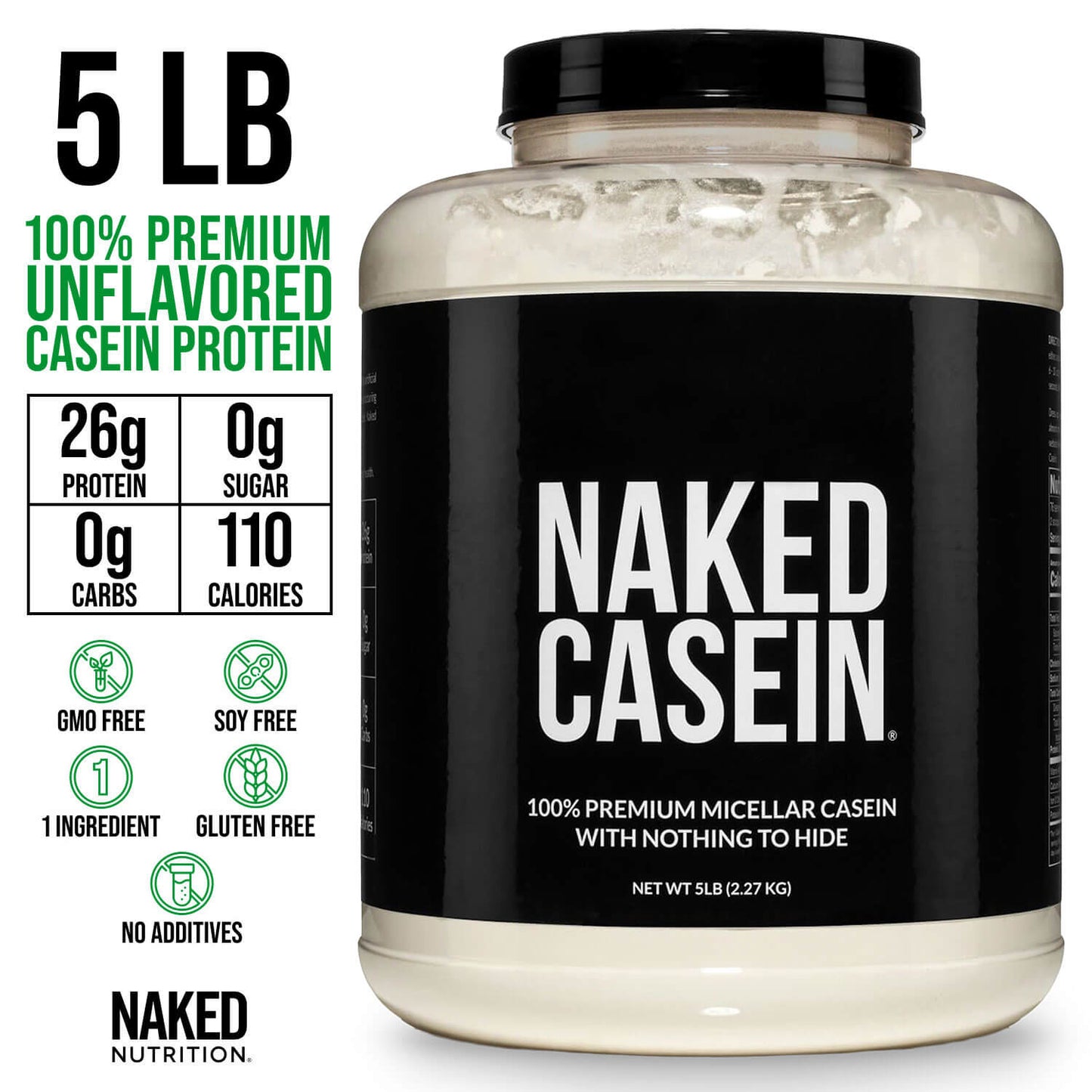 Micellar Casein Protein Powder - Unflavored - Value Size for Convenient Daily Protein Mixing