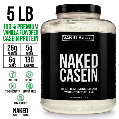 Vanilla Casein Protein Powder - Vanilla - Value Size for Convenient Daily Protein Mixing