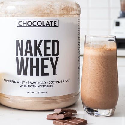 Chocolate Whey Protein Powder - Chocolate - Standard Size for Convenient Daily Protein Mixing