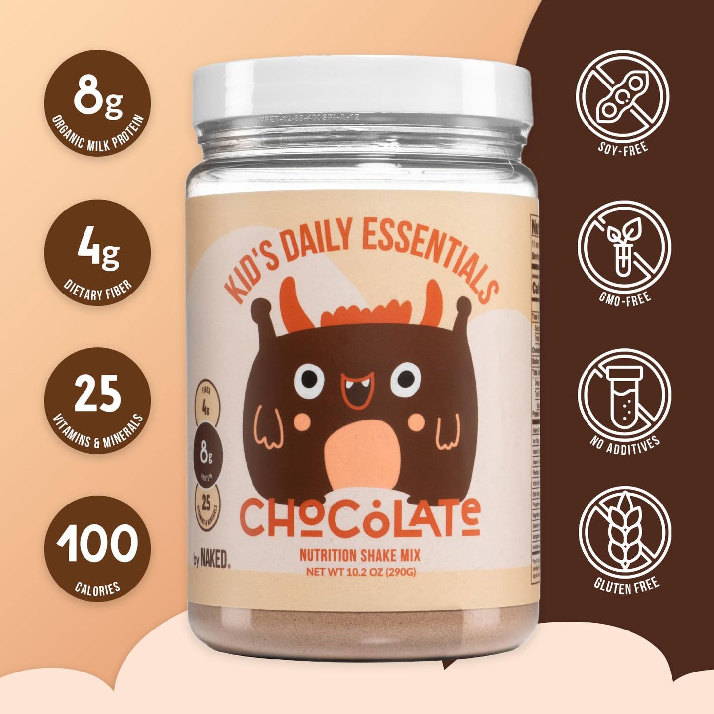 Kids Nutrition Shake - Chocolate Formula for Simple Daily Nutrition Routines