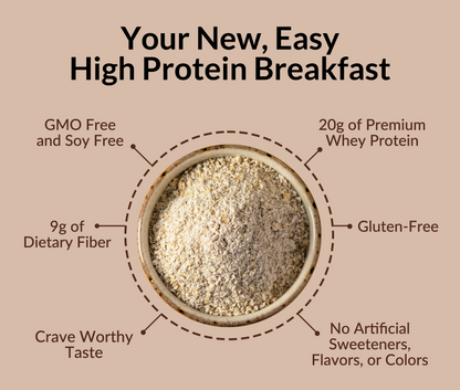 Chocolate Peanut Butter Banana Protein Oats - Chocolate PB Banana Made for Quick and Flavorful Breakfasts