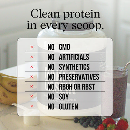 Micellar Casein Protein Powder - Unflavored - Standard Size for Convenient Daily Protein Mixing