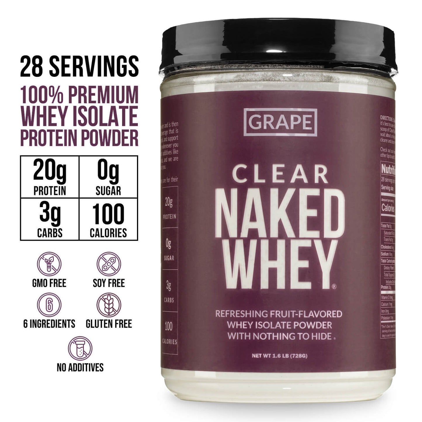 Grape Whey Protein Isolate - Grape for Straightforward Daily Mixing