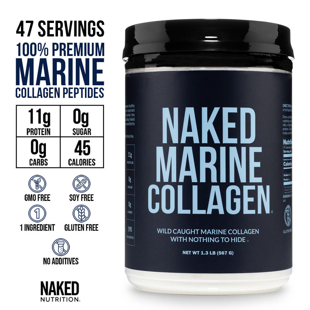Marine Collagen Peptides Protein Powder - Marine Collagen for Smooth Drinks, Coffee and Recipes