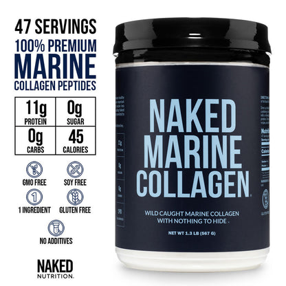 Marine Collagen Peptides Protein Powder - Marine Collagen for Smooth Drinks, Coffee and Recipes