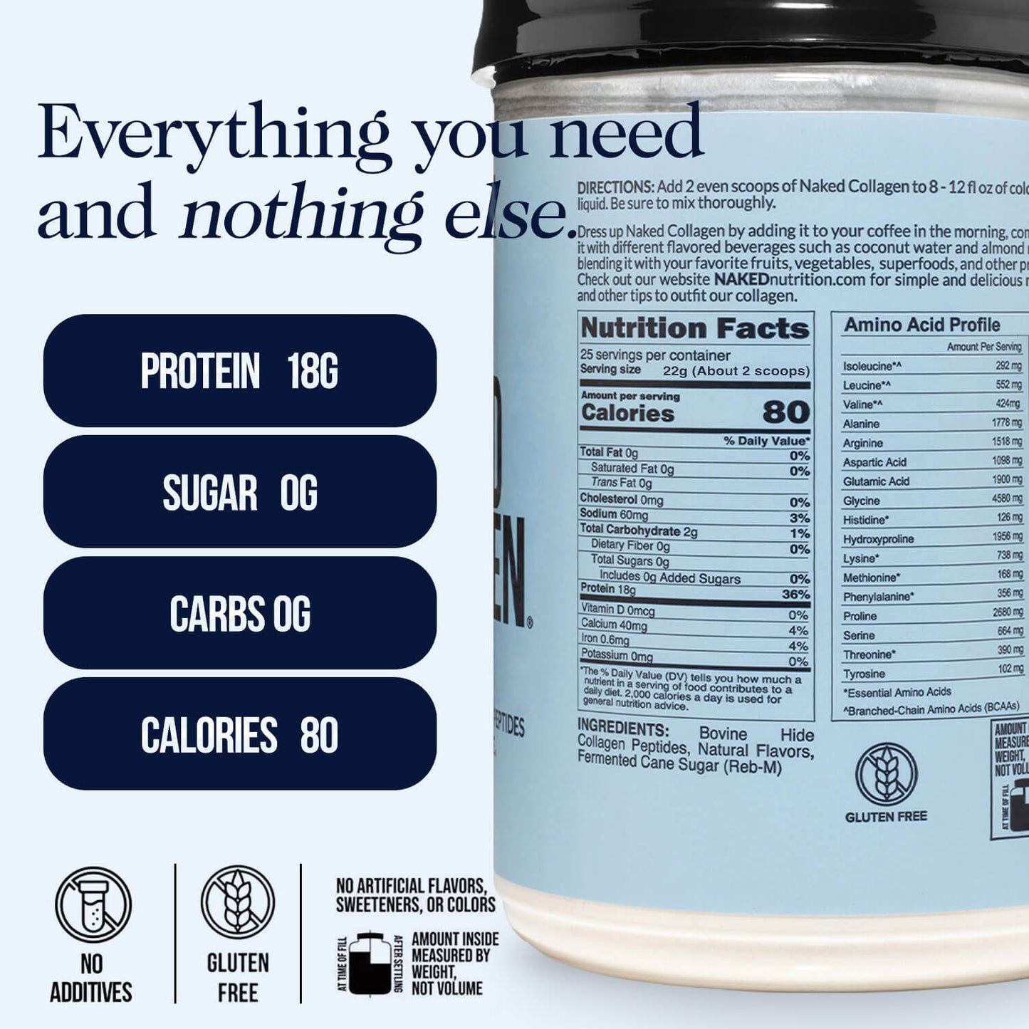 Caramel Collagen Peptides Powder - Caramel Collagen Peptides for Smooth Drinks, Coffee and Recipes