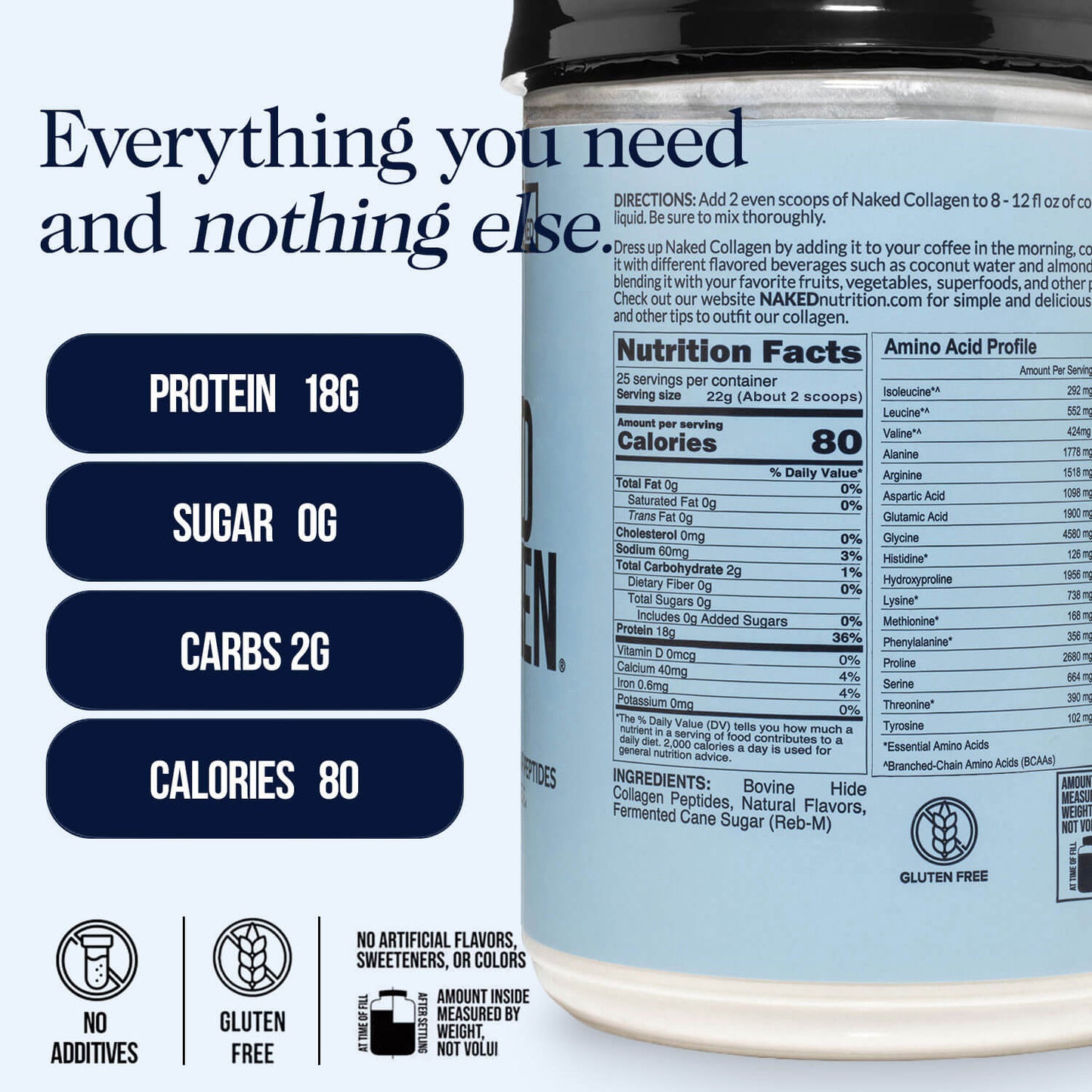 Vanilla Collagen Peptides Powder - Vanilla Collagen Peptides for Smooth Drinks, Coffee and Recipes