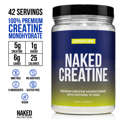 Lemon Lime Creatine Monohydrate Powder - Lemon Lime for Simple Pre - or Post - Workout Routines