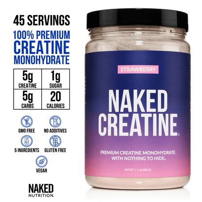 Strawberry Creatine Monohydrate Powder - Strawberry for Simple Pre - or Post - Workout Routines