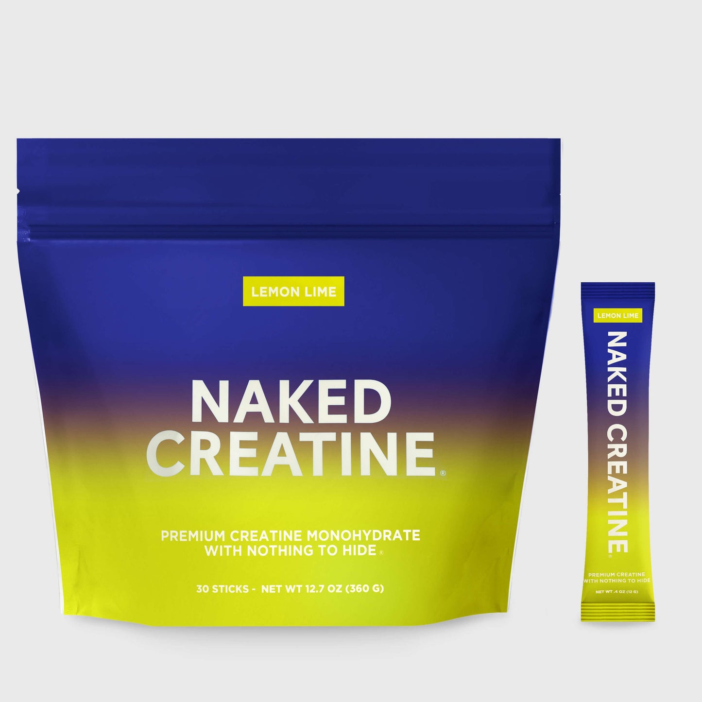 Lemon Lime Creatine Travel Packs - Lemon Lime Sticks for Simple Pre - or Post - Workout Routines