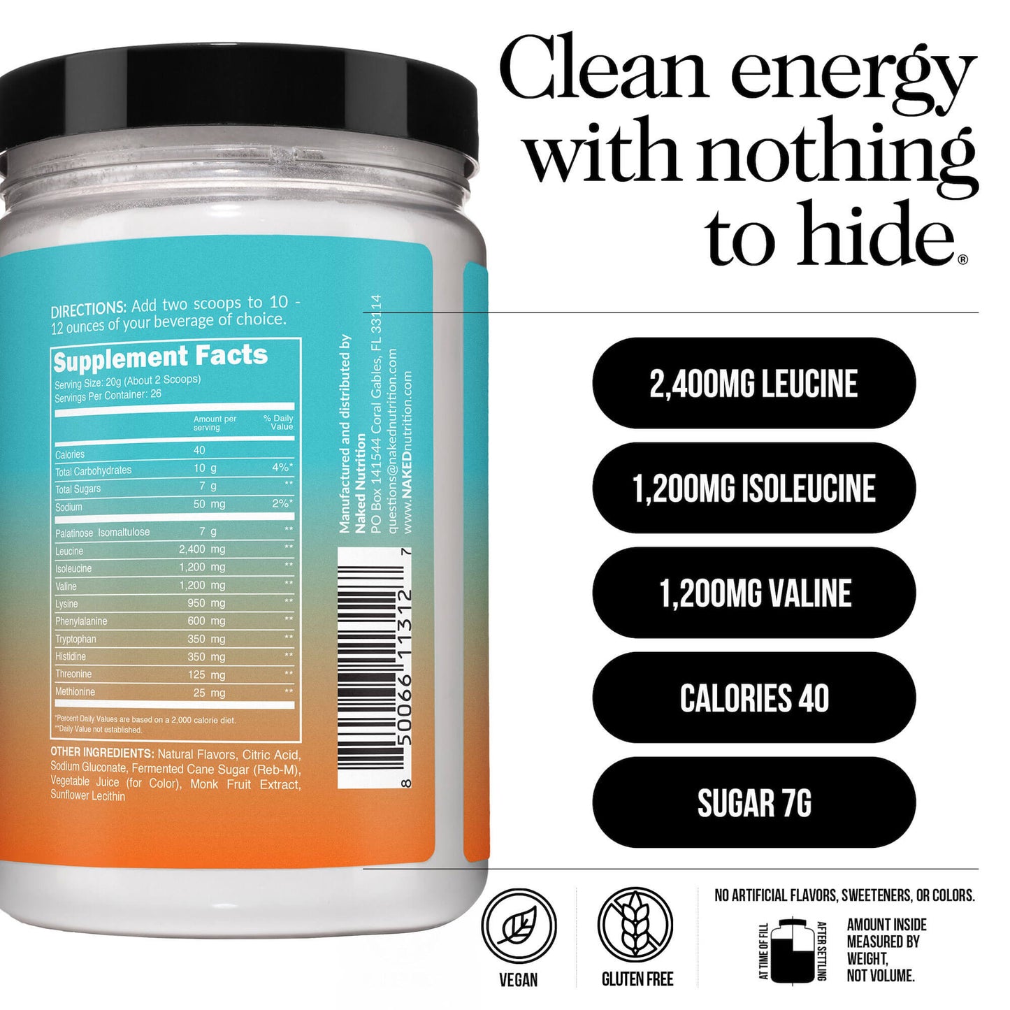 Mango Essential Amino Acids Supplement - Mango EAA for Simple Pre - or Post - Workout Routines