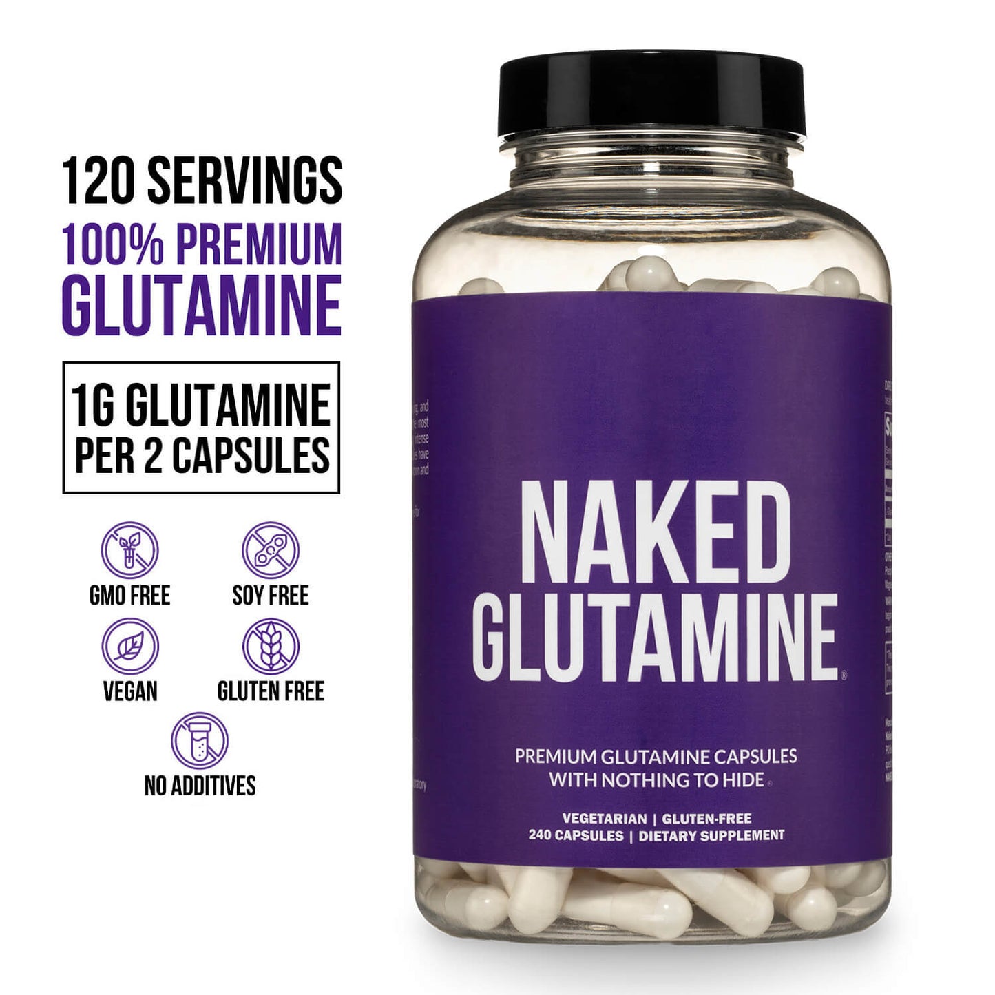 Glutamine Capsules - Capsules for Simple Pre - or Post - Workout Routines