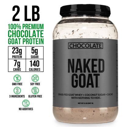 Chocolate Goat Whey Protein Powder - Chocolate for Convenient Daily Protein Mixing