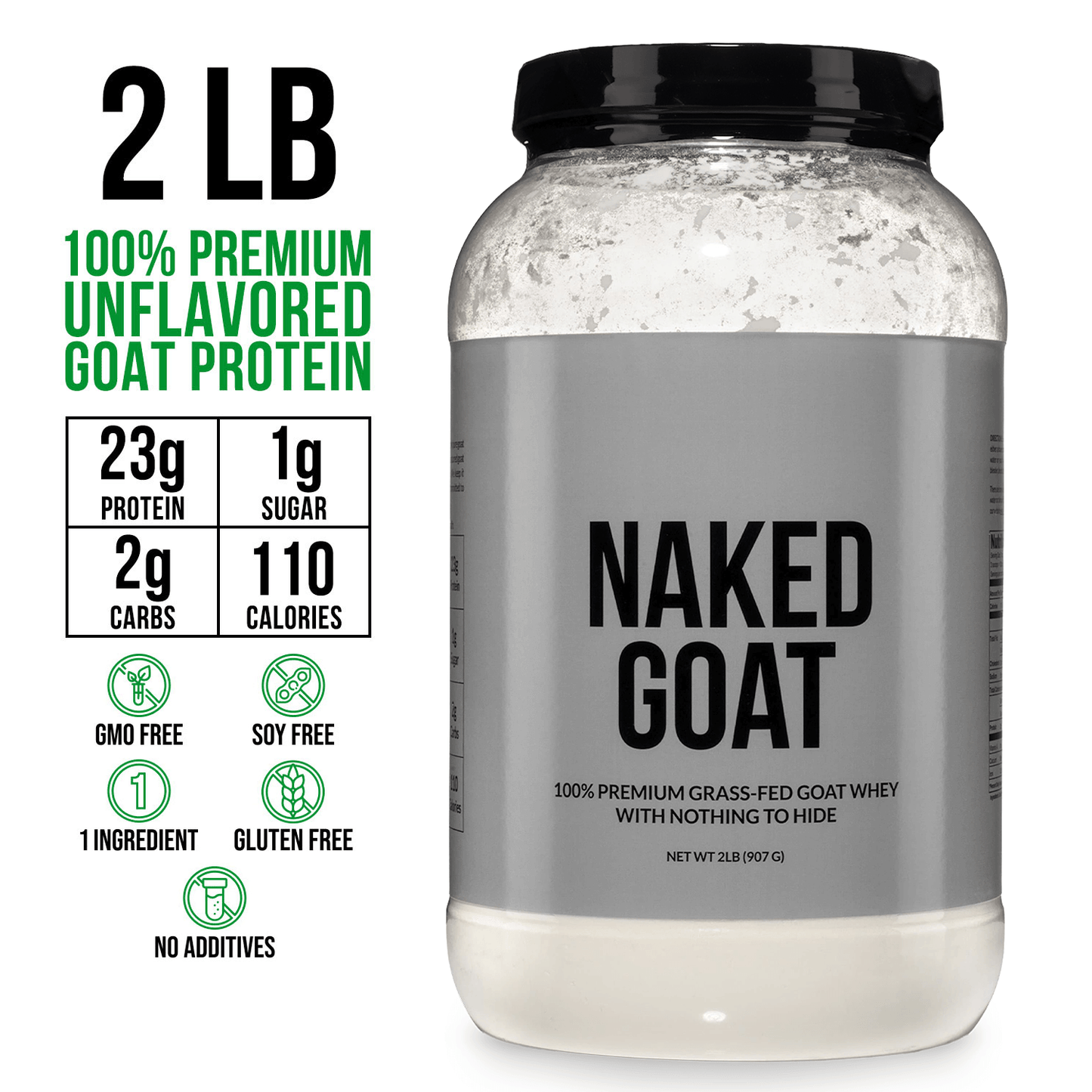 Goat Whey Protein Powder - Unflavored for Convenient Daily Protein Mixing
