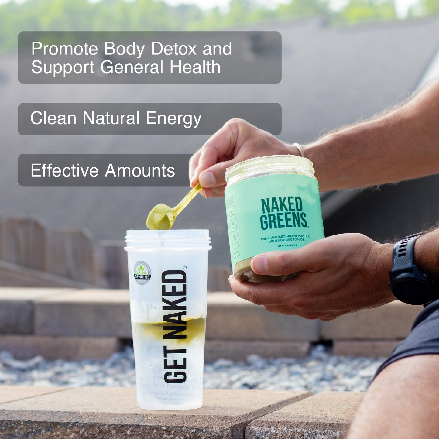 Organic Greens, Prebiotic and Probiotic Powder for Straightforward Daily Mixing