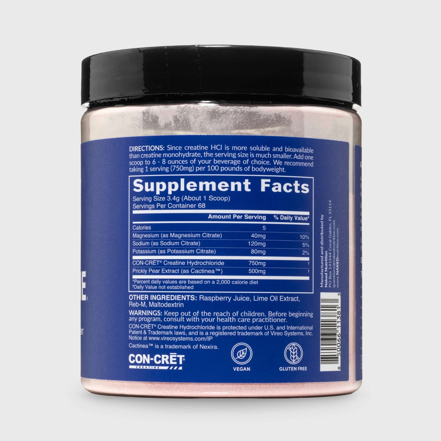 Raspberry Lime Creatine HCl Powder - Raspberry Lime for Simple Pre - or Post - Workout Routines