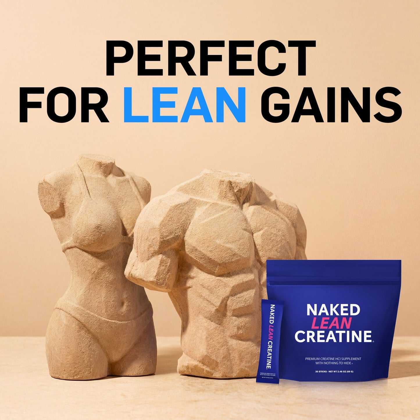 Creatine HCl Travel Packets - Stick Packs for Simple Pre - or Post - Workout Routines
