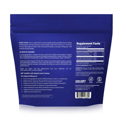 Creatine HCl Travel Packets - Stick Packs for Simple Pre - or Post - Workout Routines