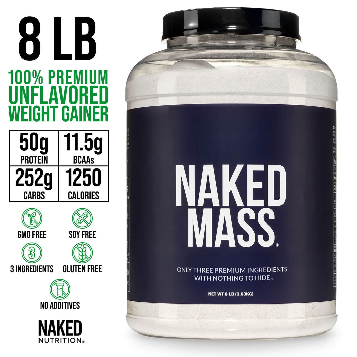 Mass Gainer Protein Supplement - Unflavored Made for Smooth, Calorie - Rich Shakes
