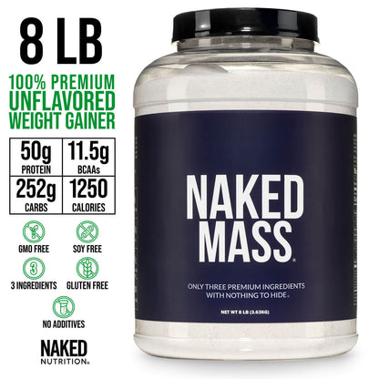 Mass Gainer Protein Supplement - Unflavored Made for Smooth, Calorie - Rich Shakes