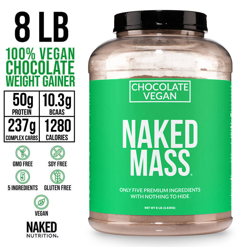 Chocolate Vegan Mass Gainer Supplement - Chocolate (Vegan) Made for Smooth, Calorie - Rich Shakes