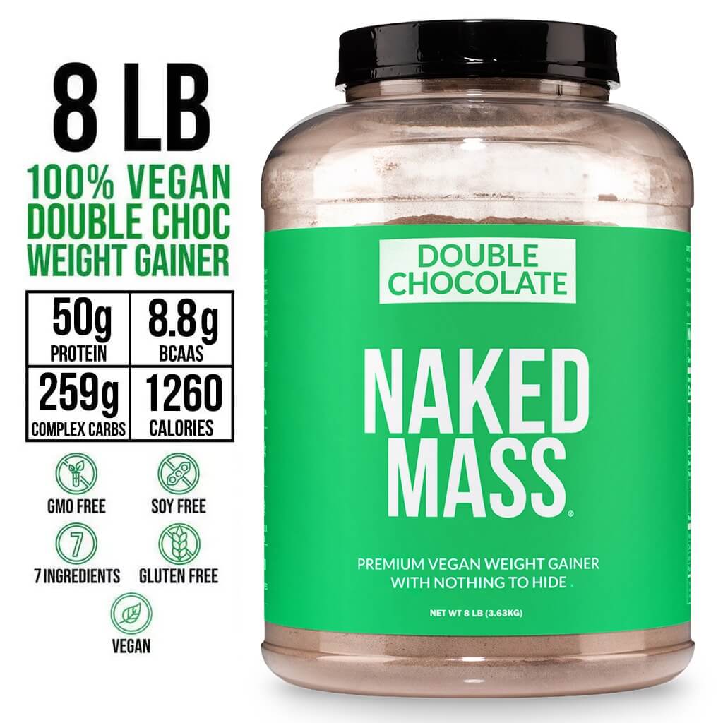 Double Chocolate Vegan Mass Gainer Supplement - Double Chocolate (Vegan) Made for Smooth, Calorie - Rich Shakes