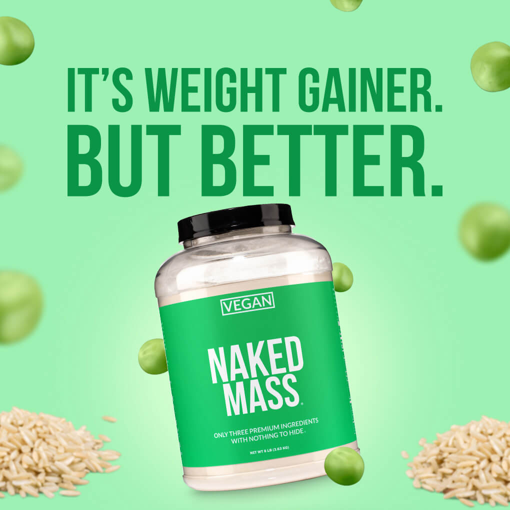 Vegan Mass Gainer Supplement - Unflavored (Vegan) Made for Smooth, Calorie - Rich Shakes