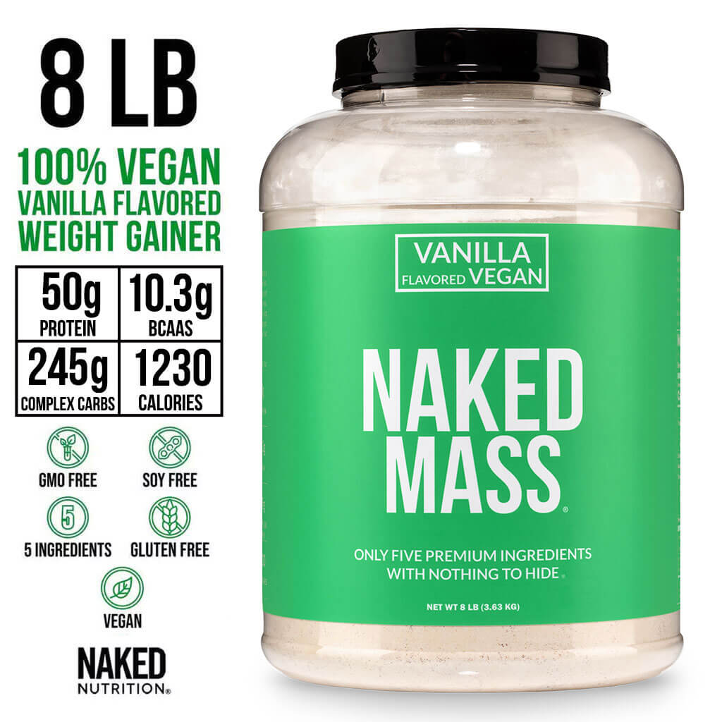 Vanilla Vegan Mass Gainer Supplement - Vanilla (Vegan) Made for Smooth, Calorie - Rich Shakes