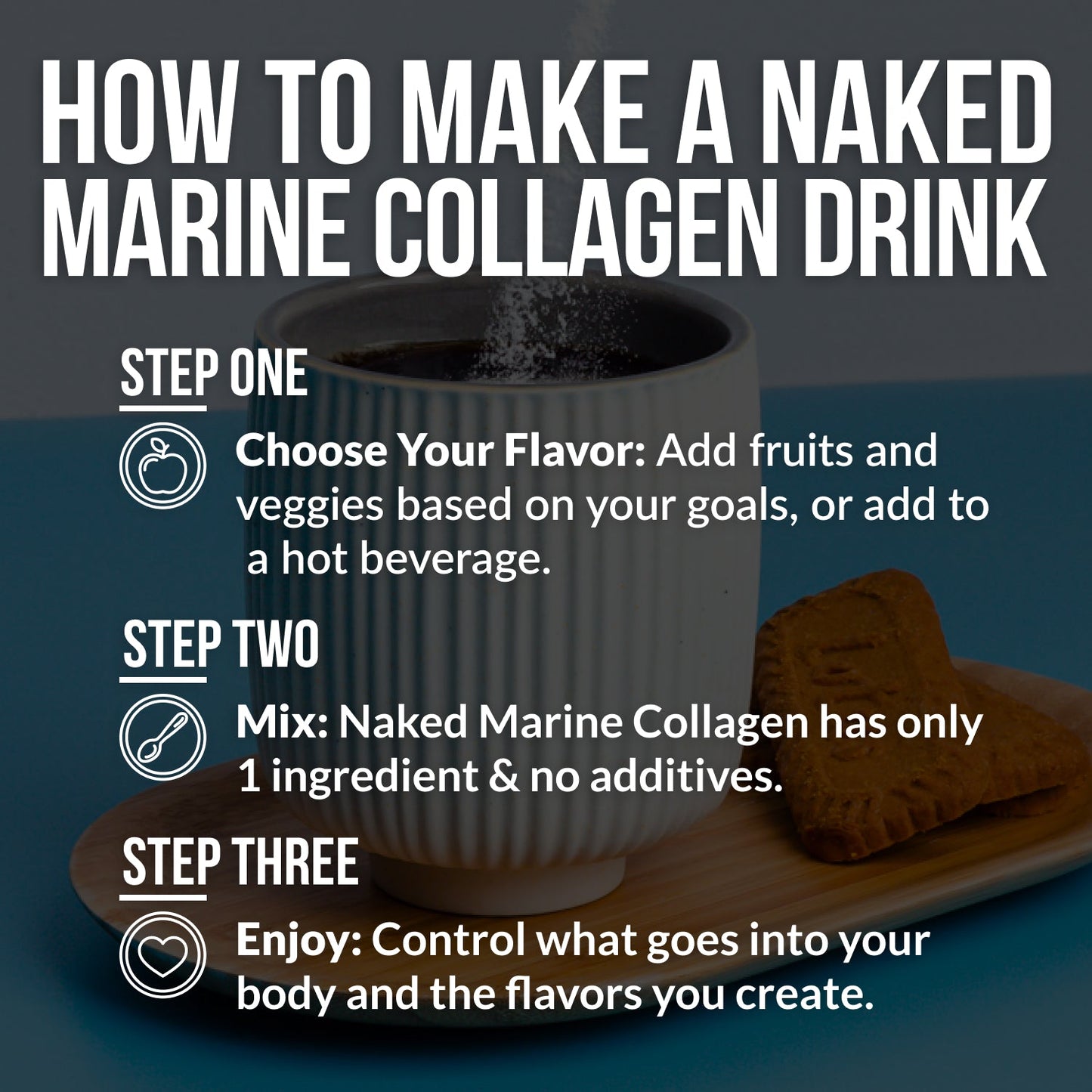 Marine Collagen Peptides Protein Powder - Marine Collagen for Smooth Drinks, Coffee and Recipes
