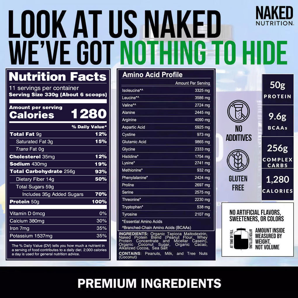Chocolate Peanut Butter Mass Gainer Protein Supplement - Chocolate PB Made for Smooth, Calorie - Rich Shakes