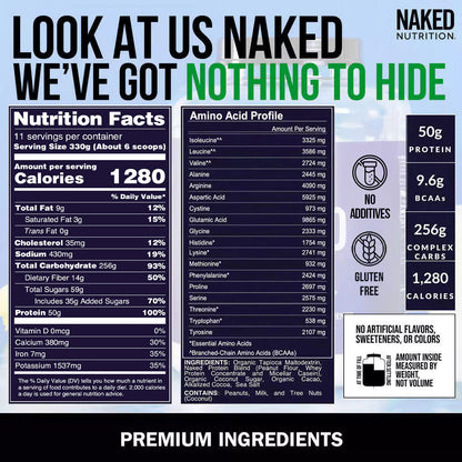 Chocolate Peanut Butter Mass Gainer Protein Supplement - Chocolate PB Made for Smooth, Calorie - Rich Shakes