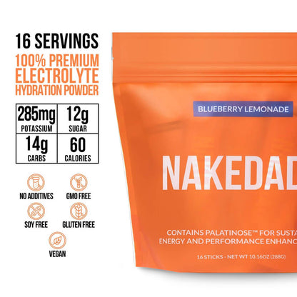 Electrolytes Powder Packets - Blueberry Lemonade - Blueberry Lemonade for Quick Drink Preparation On the Go
