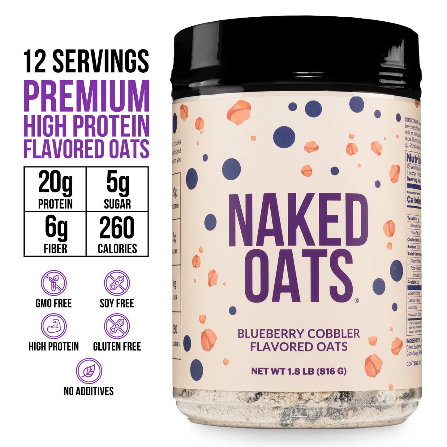 Blueberry Cobbler Protein Oats - Blueberry Cobbler Made for Quick and Flavorful Breakfasts