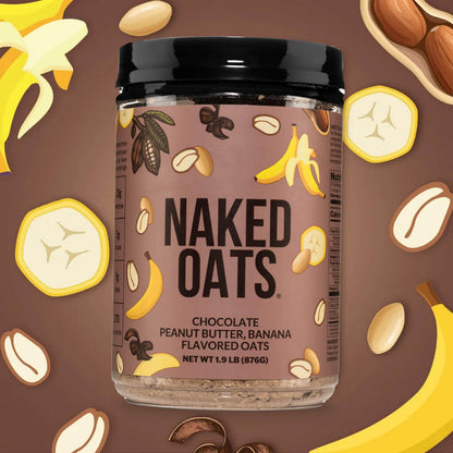 Chocolate Peanut Butter Banana Protein Oats - Chocolate PB Banana Made for Quick and Flavorful Breakfasts