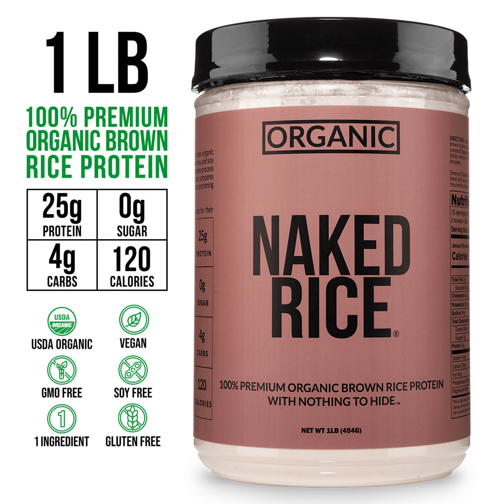 Organic Brown Rice Protein Powder 1lb - Unflavored 1LB for Convenient Daily Protein Mixing