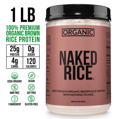 Organic Brown Rice Protein Powder 1lb - Unflavored 1LB for Convenient Daily Protein Mixing
