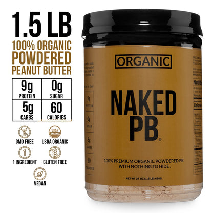 Organic Powdered Peanut Butter - Organic for Convenient Daily Protein Mixing