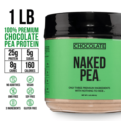 Chocolate Pea Protein Powder - Chocolate - Compact Size for Convenient Daily Protein Mixing