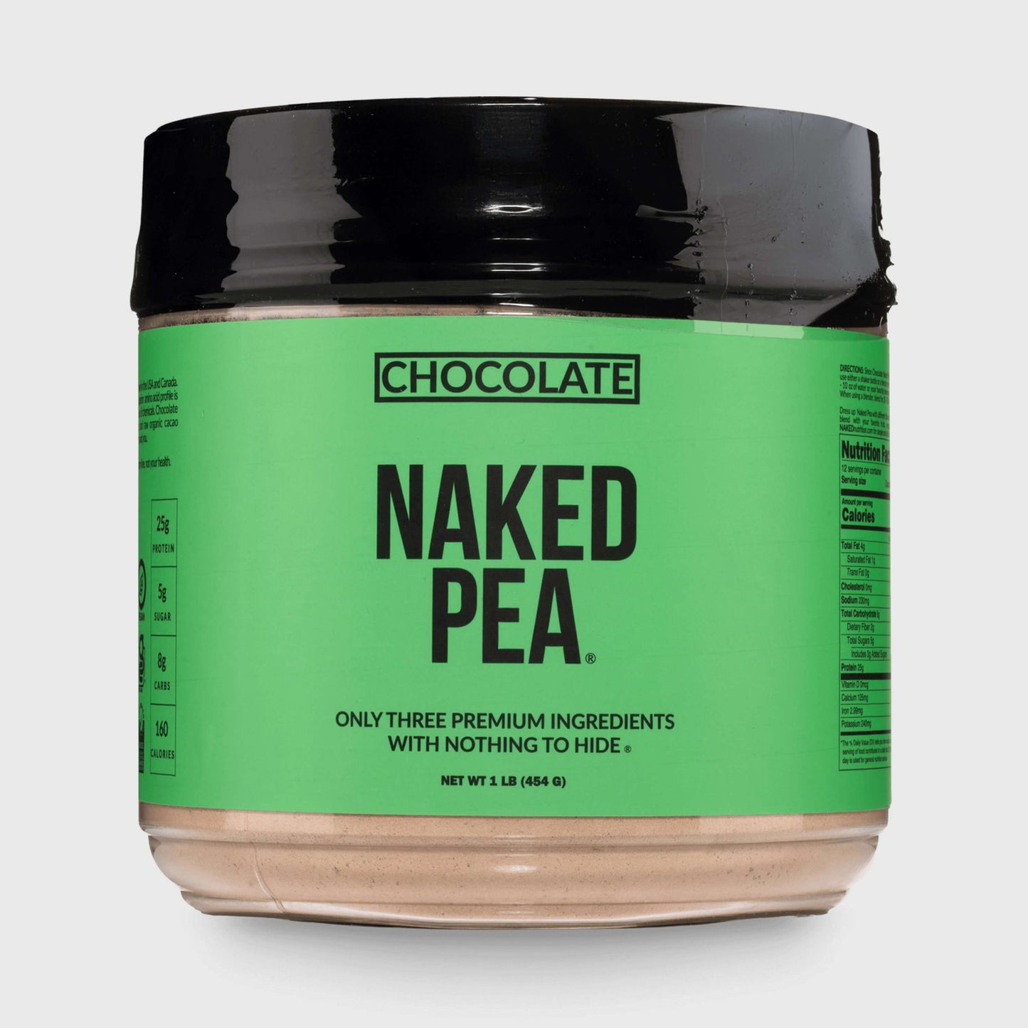 Chocolate Pea Protein Powder - Chocolate - Compact Size for Convenient Daily Protein Mixing