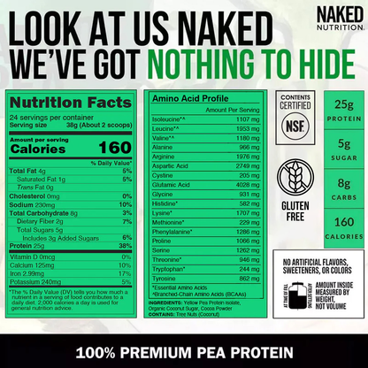 Chocolate Pea Protein Powder - Chocolate - Standard Size for Convenient Daily Protein Mixing