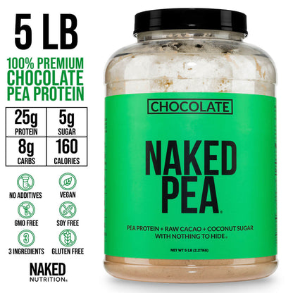 Chocolate Pea Protein Powder - Chocolate - Bulk Size for Convenient Daily Protein Mixing